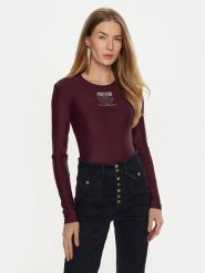 Versace Jeans Couture Body 77HAM221 Bordowy Slim Fit. Czerwone body Versace Jeans Couture, bez wzorów, z jeansu. Za 339.99 zł.
