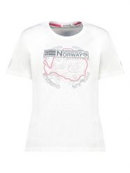 Geographical Norway Koszulka w kolorze białym rozmiar: XXL. Białe bluzki Geographical Norway, xxl, bez wzorów, z bawełny, bez kołnierzyka, bez ramiączek. Za 52.79 zł.