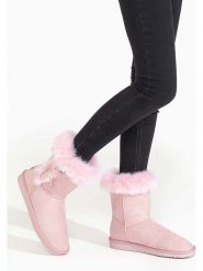 Blackfield Botki zimowe "Chuckson" w kolorze jasnoróżowym rozmiar: 41. Różowe botki Blackfield, na zimę, bez wzorów, z materiału, bez obcasa, bez zapięcia. Za 201.45 zł.