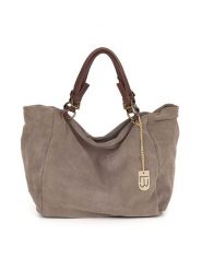 Lucca Baldi Skórzana torebka "Gimignano" w kolorze szarym - 50 x 45 x 20 cm rozmiar: onesize. Szare torby na ramię Lucca Baldi, bez wzorów, z materiału, na ramię, bez dodatków. Za 397.83 zł.