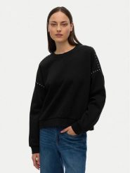 Vero Moda Bluza Lotte 10333544 Czarny Regular Fit. Czarne bluzy Vero Moda, s, bez wzorów, z syntetyku, bez kaptura. Za 159.99 zł.