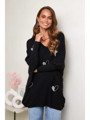 Soft Cashmere Sweter w kolorze czarnym rozmiar: 34/36. Czarne swetry Soft Cashmere, bez wzorów, bez ramiączek. Za 92.64 zł.