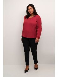 KAFFE curve Bluzka w kolorze bordowym rozmiar: 56. Czerwone bluzki KAFFE curve, bez wzorów, z wiskozy, bez kołnierzyka, bez ramiączek. Za 43.99 zł.