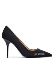 LOVE MOSCHINO Szpilki JA10299G0NIM0000 Czarny. Czarne szpilki Love Moschino, bez wzorów, z materiału, bez obcasa, na szpilce, bez zapięcia. Za 739.99 zł.