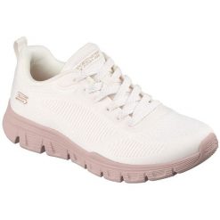 Buty sportowe damskie Skechers Bobs B Lite. Białe obuwie sportowe Skechers, bez zapięcia, na fitness i siłownię. Za 390.00 zł.
