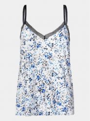 Tommy Hilfiger Koszulka piżamowa UW0UW05193 Niebieski Regular Fit. Niebieskie koszule nocne TOMMY HILFIGER, m, bez wzorów, bez ramiączek. Za 119.99 zł.