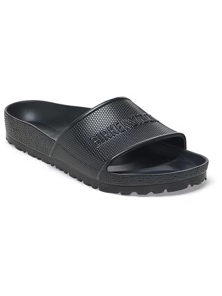 Birkenstock Klapki "Barbados" w kolorze czarnym rozmiar: 38. Czarne klapki Birkenstock, bez wzorów, z otwartym noskiem, bez obcasa. Za 189.45 zł.