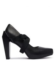 United Nude Czółenka Gem Swan HI 110290116 Czarny. Czarne czółenka United Nude, bez wzorów, ze skóry, bez obcasa, na obcasie, bez zapięcia. Za 1,449.00 zł.
