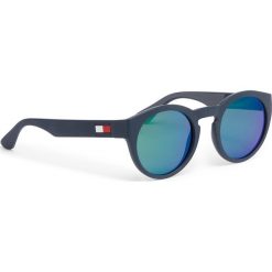 Okulary przeciwsłoneczne TOMMY HILFIGER - 1555/S Blu Verde RNB. Niebieskie okulary przeciwsłoneczne TOMMY HILFIGER, bez wzorów, z tworzywa sztucznego. W wyprzedaży za 309.00 zł.