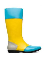 Camper Skórzane kozaki w kolorze żółto-błękitnym rozmiar: 45. Niebieskie kozaki Camper, na zimę, bez obcasa, bez zapięcia. Za 523.38 zł.