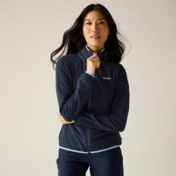 Damska bluza polarowa Rivendell z zamkiem błyskawicznym. Niebieskie bluzy Regatta, bez wzorów, z polaru, bez kaptura. Za 349.99 zł.