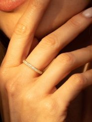 OR ÉCLAT Złoty pierścionek "Amour Innocent" z cyrkoniami rozmiar: 48. Żółte pierścionki OR ÉCLAT, z cyrkonią, złote. Za 660.43 zł.