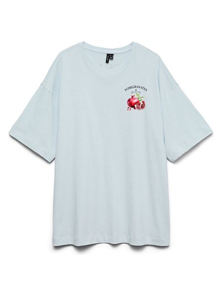 Vero Moda Koszulka w kolorze błękitnym rozmiar: S. Niebieskie bluzki Vero Moda, s, bez wzorów, z bawełny, bez kołnierzyka, bez ramiączek. Za 90.95 zł.