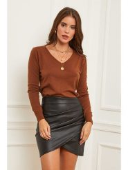 Soft Cashmere Sweter w kolorze brązowym rozmiar: 34/36. Brązowe swetry Soft Cashmere, bez wzorów, z kaszmiru, bez ramiączek. Za 124.95 zł.