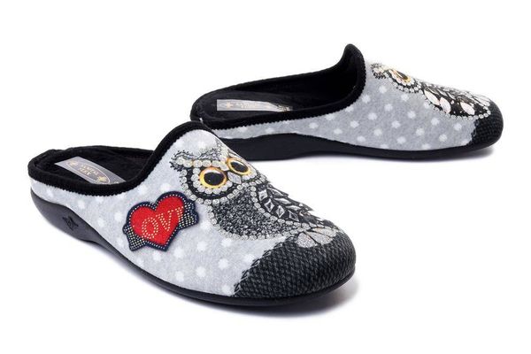 SANITAL FLEX Z25677 black, kapcie/klapki damskie. Szare obuwie domowe Sanital-Flex, bez wzorów, bez zapięcia. Za 134.90 zł.