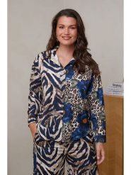 Curvy Lady Koszula w kolorze beżowo-granatowym rozmiar: 44/46. Brązowe koszule Curvy Lady, bez wzorów, klasyczne, bez kołnierzyka, bez ramiączek. Za 140.20 zł.