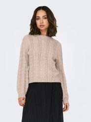 ONLY Sweter w kolorze jasnoróżowym rozmiar: XS. Różowe swetry Only, xs, bez wzorów, ze splotem, bez ramiączek. Za 92.64 zł.