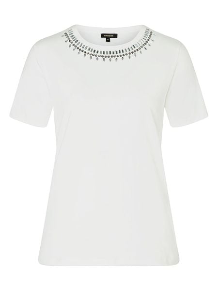 More & More Koszulka w kolorze białym rozmiar: 34. Białe bluzki More & More, bez wzorów, z bawełny, bez kołnierzyka, bez ramiączek. Za 43.99 zł.