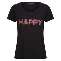 T-shirt Damski Fingal VIII Enjoy Every Moment. Czarne t-shirty Regatta, xl, bez wzorów, bez kołnierzyka, bez ramiączek. Za 40.99 zł.