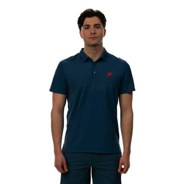 DROP SHOT EGAN Azul (Polo). Niebieskie koszulki polo DROP SHOT, m, bez wzorów, z materiału, bez kołnierzyka, bez ramiączek. Za 240.55 zł.