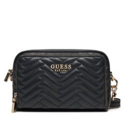 Torebka Guess. Czarne listonoszki Guess, z aplikacjami, bez dodatków. Za 369.99 zł.