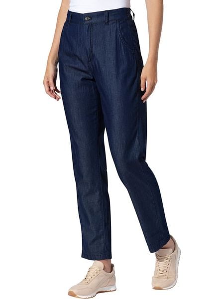 Heine Dżinsy - Regular fit - w kolorze granatowym rozmiar: 38. Niebieskie jeansy Heine, s, bez wzorów, z podwyższonym stanem. Za 63.95 zł.