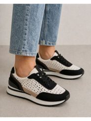 Bellucci Sneakersy w kolorze czarno-kremowym rozmiar: 38. Brązowe trampki Bellucci, bez wzorów, bez zapięcia. Za 114.95 zł.