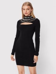 Pinko Sukienka koktajlowa Caffelatte 1G184Z A02G Czarny Regular Fit. Czarne sukienki Pinko, s, bez wzorów, z syntetyku, wizytowe, bez kołnierzyka, bez ramiączek. Za 1,659.00 zł.