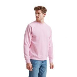 Bluza Fruit Of The Loom Classic Raglan Adult Pink Claro. Białe bluzy sportowe FRUIT OF THE LOOM, s, bez wzorów, z bawełny, bez kaptura. Za 152.99 zł.