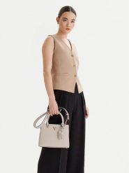 Guess Torebka Noelle II HWZG96 72050 Beżowy. Brązowe torebki klasyczne Guess, z aplikacjami, ze skóry, bez dodatków. Za 417.99 zł.