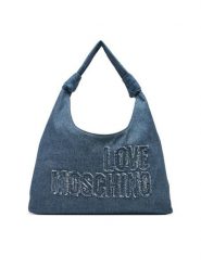 LOVE MOSCHINO Torebka JC4243PP0MKM0750 Niebieski. Niebieskie torebki klasyczne Love Moschino, bez wzorów, z materiału, bez dodatków. Za 529.99 zł.