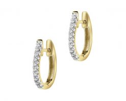 Kolczyki z żółtego złota z brylantami - koła - 0,15 ct - próba 585. Żółte kolczyki Apart, z brylantem, złote. Za 3,290.00 zł.
