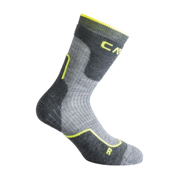 Skarpety trekkingowe z wełną Trekking Sock Mid. Czarne skarpety CMP, bez wzorów, z elastanu. Za 79.99 zł.