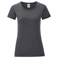 T-shirt Damski Iconic 150. Szare t-shirty FRUIT OF THE LOOM, xl, bez wzorów, z bawełny, bez kołnierzyka, bez ramiączek. Za 28.99 zł.