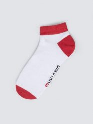 Stopki bawełniane czerwono-białe Filixos 603. Czerwone skarpety Big Star, bez wzorów, z bawełny. Za 19.99 zł.