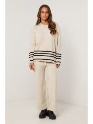 Soft Cashmere 2-częściowy zestaw w kolorze kremowym rozmiar: 40/42. Brązowe swetry Soft Cashmere, bez wzorów, bez ramiączek. Za 195.99 zł.