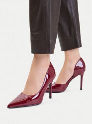 DeeZee Szpilki CEO-WSS21798-01 Bordowy. Czerwone szpilki DeeZee, bez wzorów, ze skóry, bez obcasa, na szpilce, bez zapięcia. Za 139.99 zł.