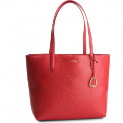 Torebka LAUREN RALPH LAUREN - Top Zip Tote 431742101003 Red. Czerwone shopper Lauren Ralph Lauren, bez wzorów, ze skóry ekologicznej, duże, bez dodatków. W wyprzedaży za 469.00 zł.