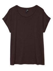Vero Moda Koszulka w kolorze brązowym rozmiar: S. Brązowe bluzki Vero Moda, s, bez wzorów, z lyocellu, bez kołnierzyka, bez ramiączek. Za 52.79 zł.