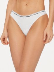 Calvin Klein Underwear Stringi 000QD5043E Biały. Białe stringi Calvin Klein Underwear, bez wzorów, z bawełny. Za 49.99 zł.
