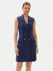 Guess Sukienka koktajlowa W4YK25 KBJP2 Granatowy Regular Fit. Niebieskie sukienki Guess, m, z aplikacjami, z syntetyku, wizytowe, bez kołnierzyka, bez ramiączek. Za 329.99 zł.