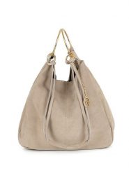 Mia Tomazzi Skórzana torebka "Tarabella" w kolorze beżowym - 34 x 30 x 11 cm rozmiar: onesize. Brązowe torby na ramię Mia Tomazzi, bez wzorów, z materiału, przez ramię, bez dodatków. Za 268.55 zł.