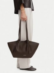 GINO ROSSI Torebka C-LDA92256 Brązowy ciemny. Brązowe shopper Gino Rossi, bez wzorów, ze skóry, bez dodatków. Za 229.99 zł.