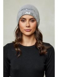 Soft Cashmere Czapka w kolorze szarym rozmiar: onesize. Szare czapki Soft Cashmere, bez wzorów, ze skóry. Za 144.24 zł.