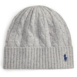 Czapka z daszkiem Polo Ralph Lauren. Szare czapki Polo Ralph Lauren, bez wzorów. Za 529.99 zł.
