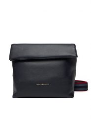 Tommy Hilfiger Torebka Th Logotape Med Crossover AW0AW17692 Granatowy. Niebieskie listonoszki TOMMY HILFIGER, bez wzorów, ze skóry, bez dodatków. Za 599.99 zł.