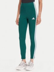 Adidas Legginsy Essentials 3-Stripes KB7663 Zielony Slim Fit. Zielone legginsy Adidas, l, bez wzorów, z bawełny. Za 129.99 zł.