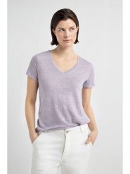 Josephine & Co Koszulka "Jelka" w kolorze fioletowym rozmiar: XS. Różowe bluzki Josephine & Co, xs, bez wzorów, ze lnu, bez kołnierzyka, bez ramiączek. Za 100.99 zł.