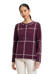 Betty Barclay Sweter w kolorze bordowym rozmiar: 48. Czerwone swetry Betty Barclay, bez wzorów, ze splotem, bez ramiączek. Za 130.99 zł.