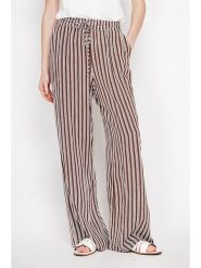 Le Jardin du Lin Spodnie w kolorze brązowym rozmiar: 38. Brązowe spodnie materiałowe Le jardin du lin, bez wzorów, z materiału, z podwyższonym stanem. Za 100.99 zł.